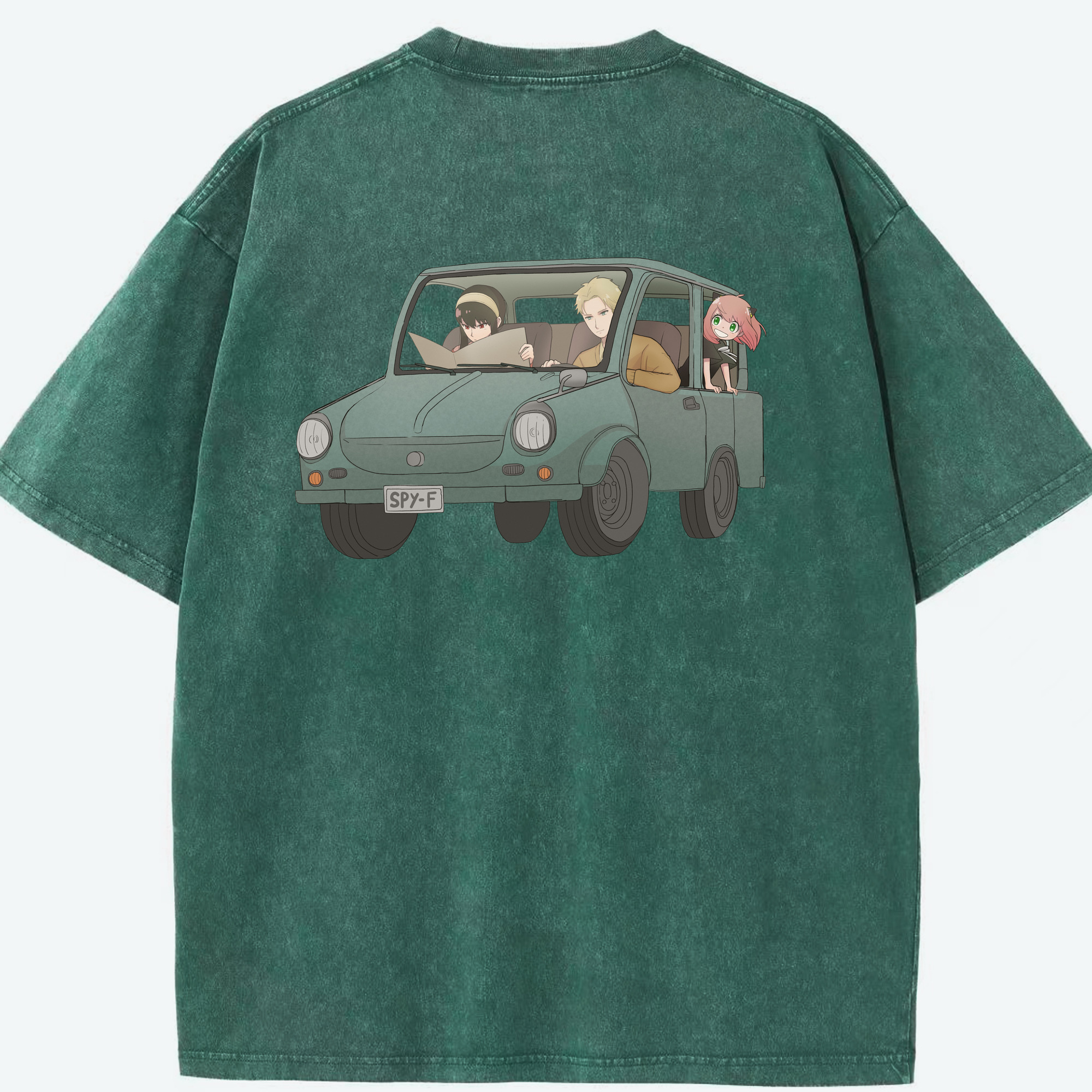 （画像用） SPY×FAMILY间谍家家酒 綿100% ヴィンテージ風 半袖Tシャツ（背面プリント）